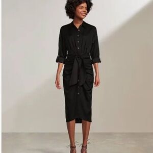 ANTONIO MELANI Black Midi Dress